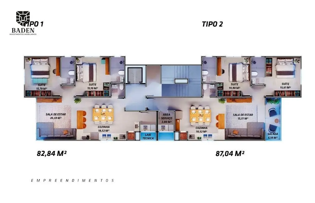 Foto 7 de Apartamento com 2 quartos à venda, 83m2 em Centro, Camboriu - SC