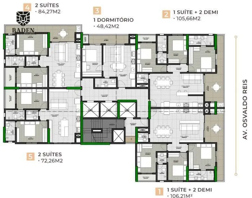 Apartamento com 3 quartos à venda, 106m2 em Fazendinha, Itajai - SC - imagem 4 Foto 4 de Apartamento com 3 quartos à venda, 106m2 em Fazendinha, Itajai - SC