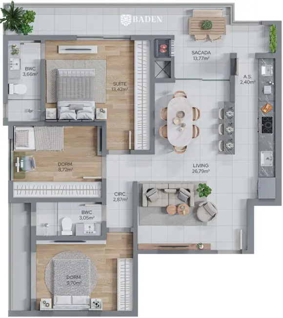 Apartamento com 2 quartos à venda, 120m2 em Fazenda, Itajai - SC - imagem 9 Foto 9 de Apartamento com 2 quartos à venda, 120m2 em Fazenda, Itajai - SC