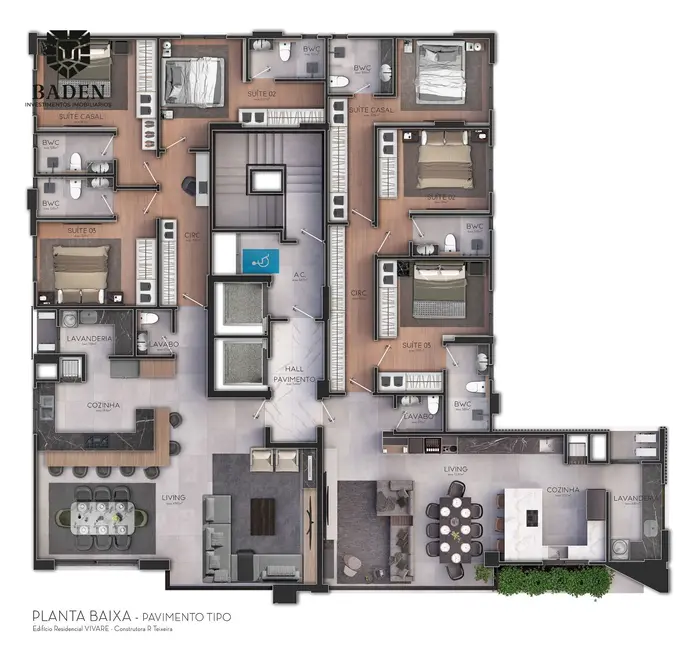 Apartamento com 3 quartos à venda, 125m2 em Centro, Balneario Camboriu - SC - imagem 7 Foto 7 de Apartamento com 3 quartos à venda, 125m2 em Centro, Balneario Camboriu - SC