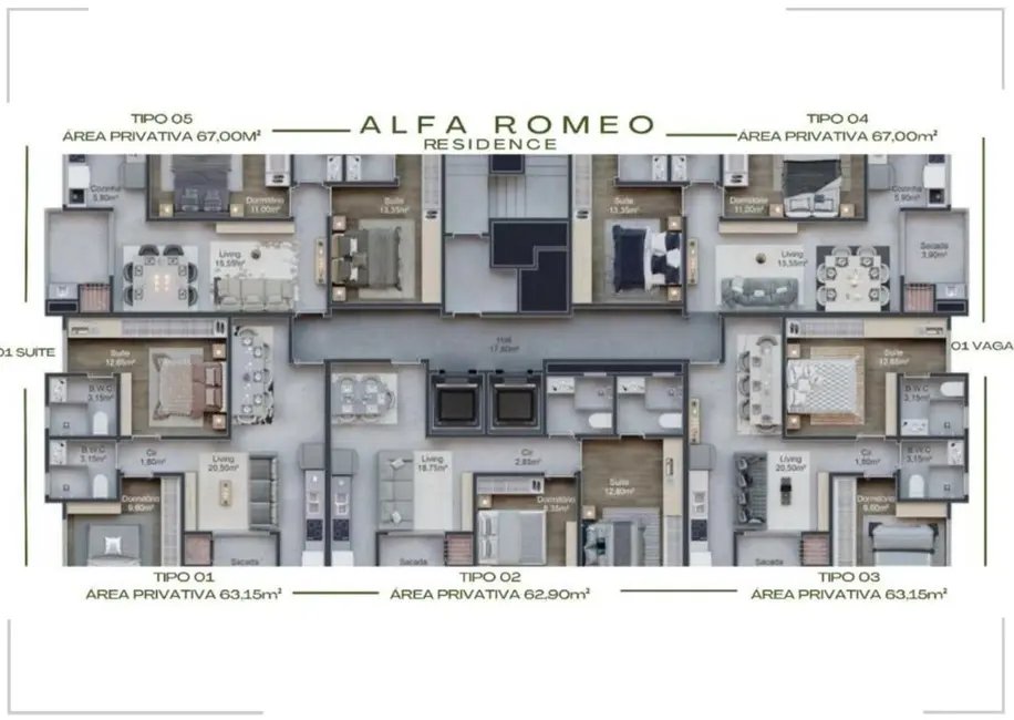 Foto 5 de Apartamento com 2 quartos à venda, 63m2 em Itapema - SC