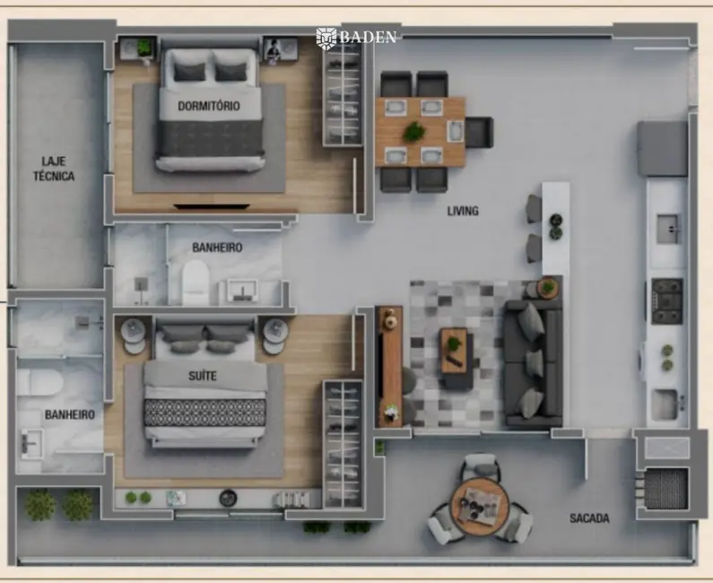 Foto 5 de Apartamento com 2 quartos à venda, 76m2 em Itajai - SC