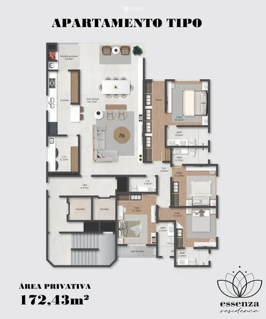 Foto 9 de Apartamento com 4 quartos à venda, 172m2 em Centro, Balneario Camboriu - SC