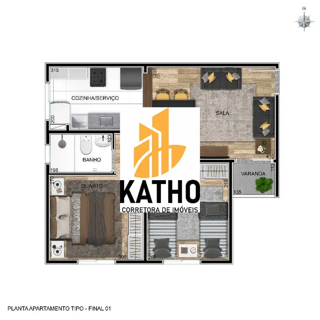 Apartamento com 2 quartos à venda, 44m2 em Contagem - MG - imagem 9 Foto 9 de Apartamento com 2 quartos à venda, 44m2 em Contagem - MG