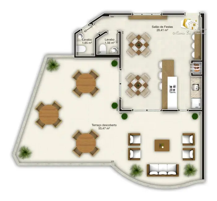 Foto 8 de Apartamento com 3 quartos à venda, 170m2 em Centro, Criciuma - SC