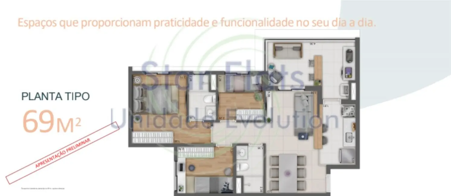 Foto 1 de Apartamento com 3 quartos à venda, 69m2 em Butantã, São Paulo - SP