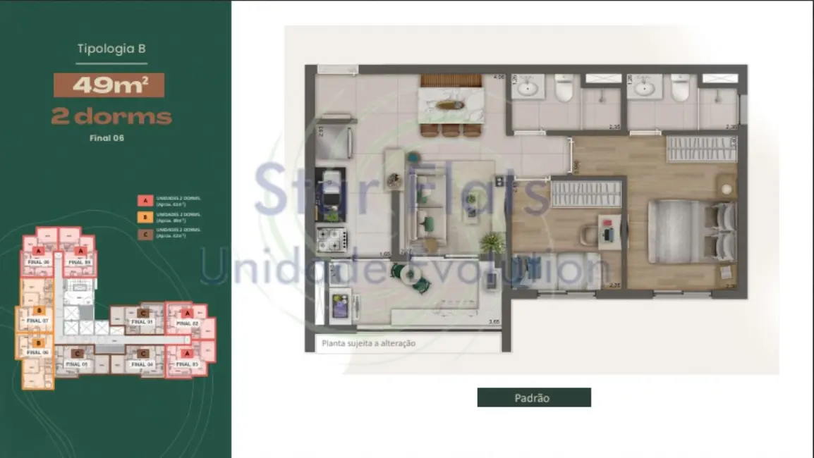 Foto 4 de Apartamento com 2 quartos à venda, 49m2 em Perdizes, São Paulo - SP