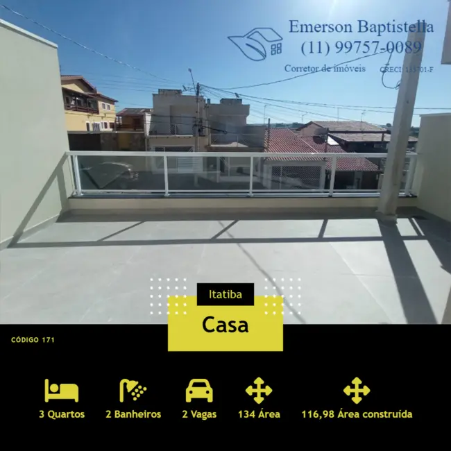 Foto 1 de Casa com 3 quartos à venda, 116m2 em Jardim Ipê, Itatiba - SP