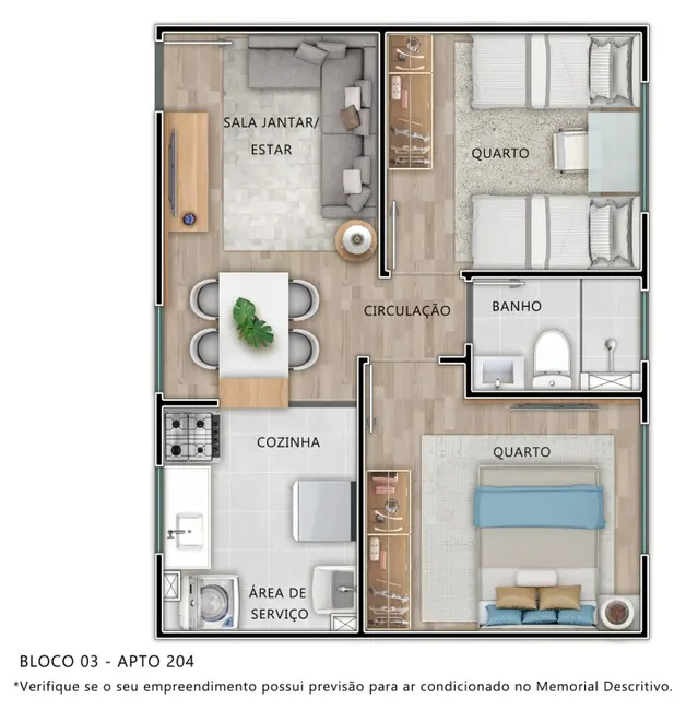 Foto 8 de Apartamento com 2 quartos à venda, 43m2 em Jardim Panorama, Salto - SP