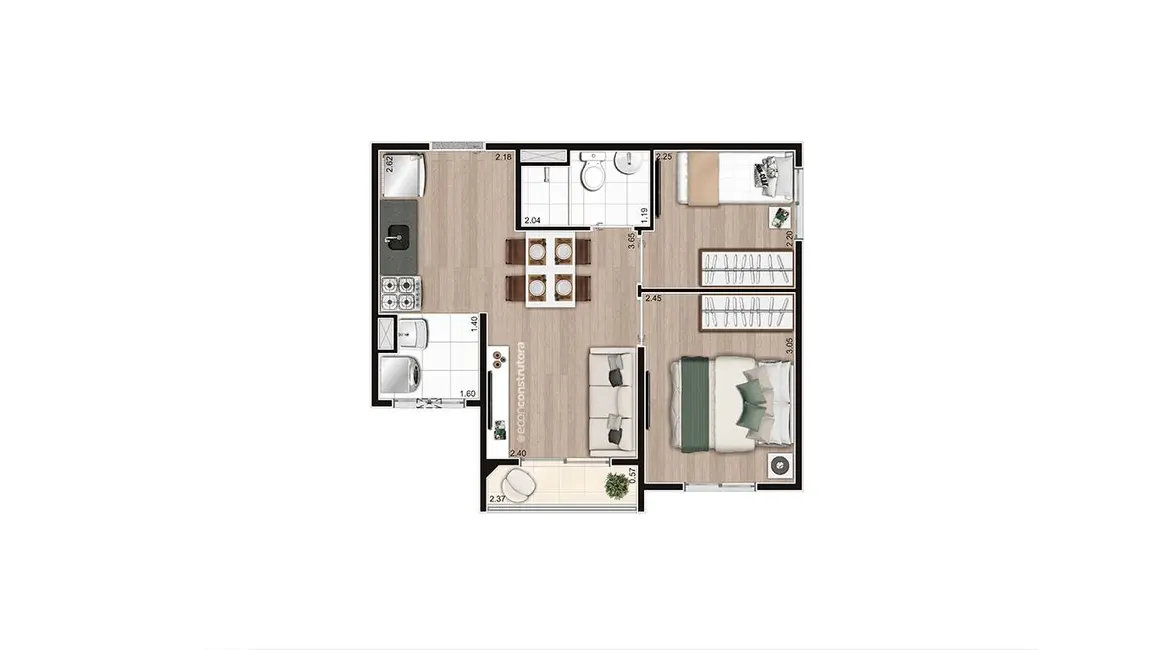 Foto 1 de Apartamento com 2 quartos à venda, 37m2 em Parque Bristol, São Paulo - SP