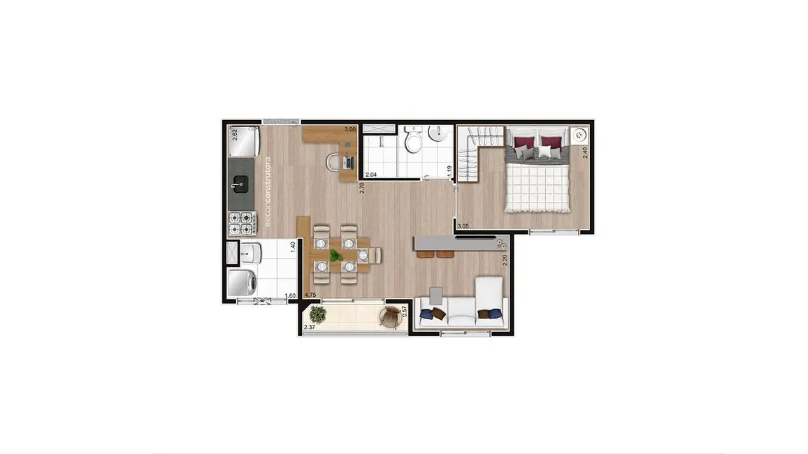 Foto 2 de Apartamento com 2 quartos à venda, 37m2 em Parque Bristol, São Paulo - SP