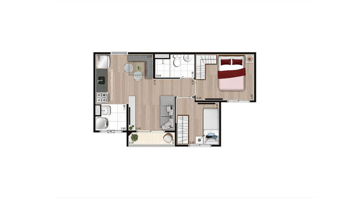 Foto 1 de Apartamento com 2 quartos à venda, 37m2 em Parque Bristol, São Paulo - SP