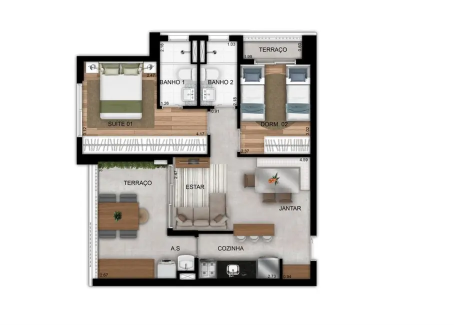 Apartamento com 2 quartos à venda, 71m2 em Saúde, São Paulo - SP - imagem 8 Foto 8 de Apartamento com 2 quartos à venda, 71m2 em Saúde, São Paulo - SP