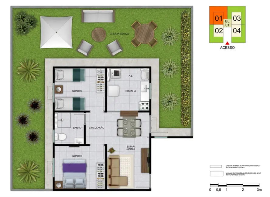 Apartamento com 2 quartos à venda, 41m2 em Campo Grande, Rio De Janeiro - RJ - imagem 8 Foto 8 de Apartamento com 2 quartos à venda, 41m2 em Campo Grande, Rio De Janeiro - RJ