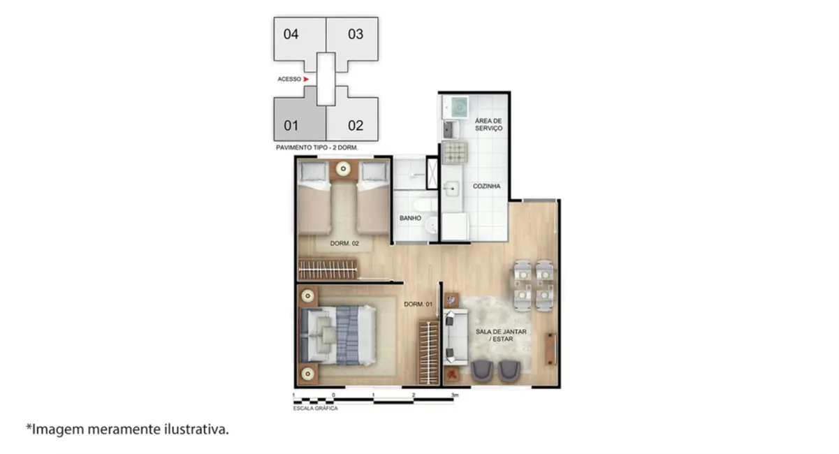 Foto 7 de Apartamento com 2 quartos à venda, 41m2 em Itanhangá, Rio De Janeiro - RJ