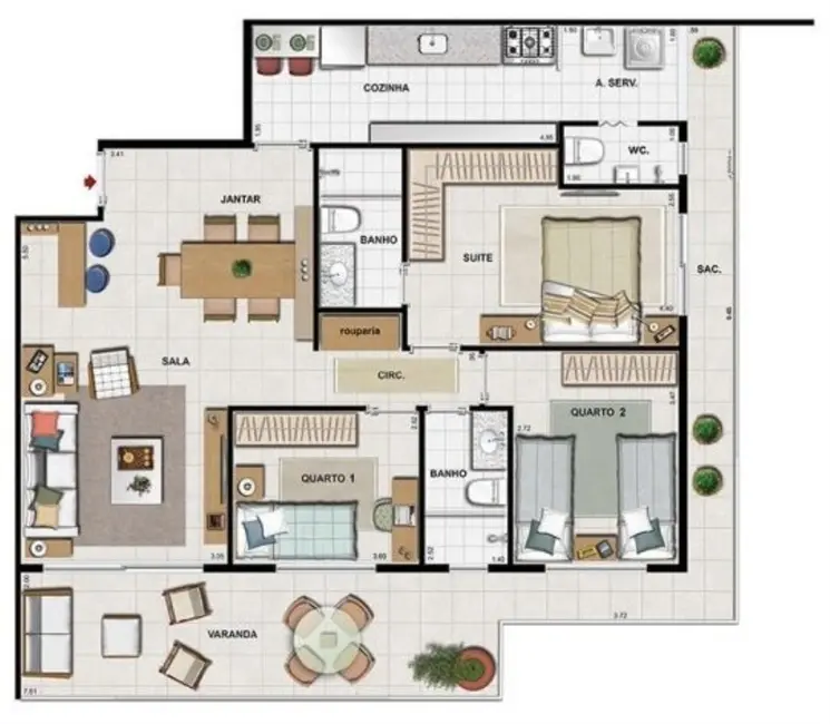 Apartamento com 3 quartos à venda, 179m2 em Recreio dos Bandeirantes, Rio De Janeiro - RJ - imagem 8 Foto 8 de Apartamento com 3 quartos à venda, 179m2 em Recreio dos Bandeirantes, Rio De Janeiro - RJ