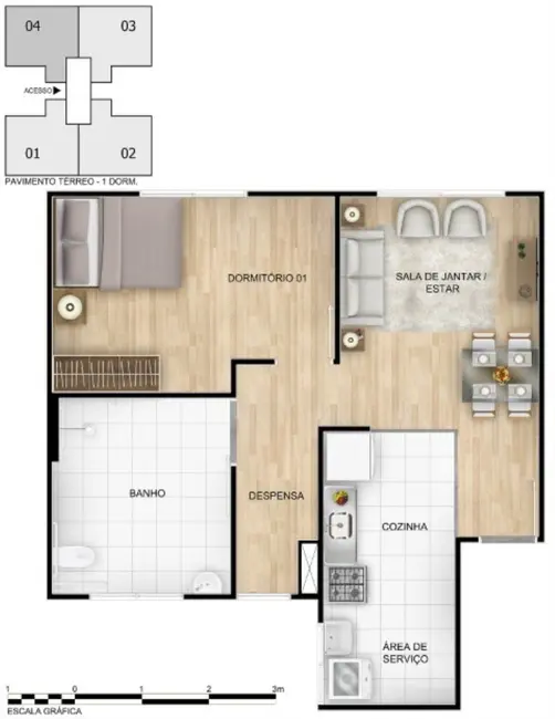 Foto 9 de Apartamento com 2 quartos à venda, 48m2 em Alcântara, Sao Goncalo - RJ