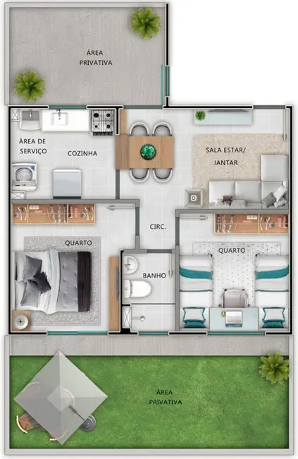 Apartamento com 2 quartos à venda, 41m2 em Jardim Alvorada, Nova Iguacu - RJ - imagem 8 Foto 8 de Apartamento com 2 quartos à venda, 41m2 em Jardim Alvorada, Nova Iguacu - RJ