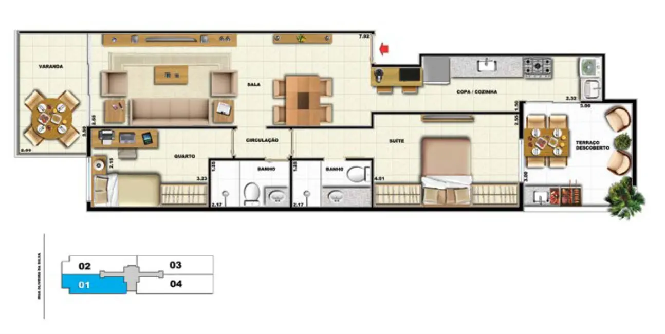Apartamento com 2 quartos à venda, 85m2 em Tijuca, Rio De Janeiro - RJ - imagem 6 Foto 6 de Apartamento com 2 quartos à venda, 85m2 em Tijuca, Rio De Janeiro - RJ