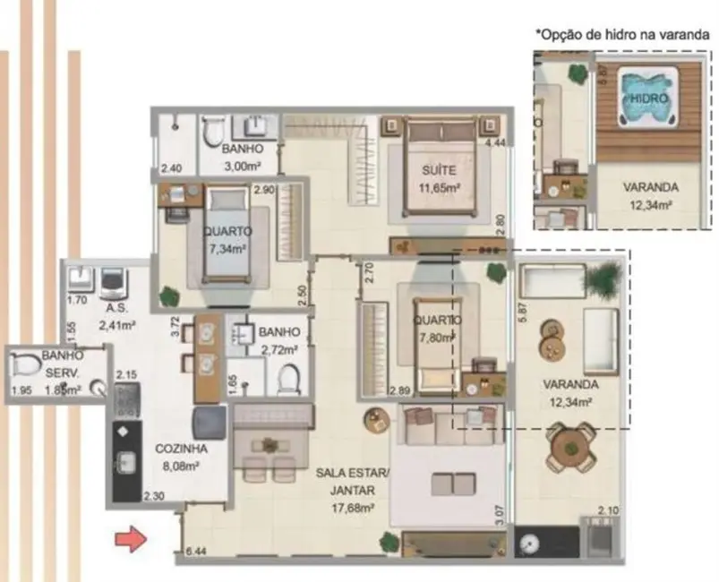 Foto 9 de Apartamento com 3 quartos à venda, 86m2 em Recreio dos Bandeirantes, Rio De Janeiro - RJ