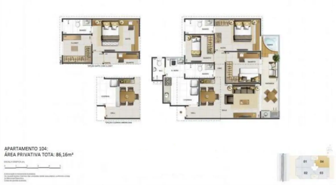 Apartamento com 3 quartos à venda, 114m2 em Recreio dos Bandeirantes, Rio De Janeiro - RJ - imagem 5 Foto 5 de Apartamento com 3 quartos à venda, 114m2 em Recreio dos Bandeirantes, Rio De Janeiro - RJ