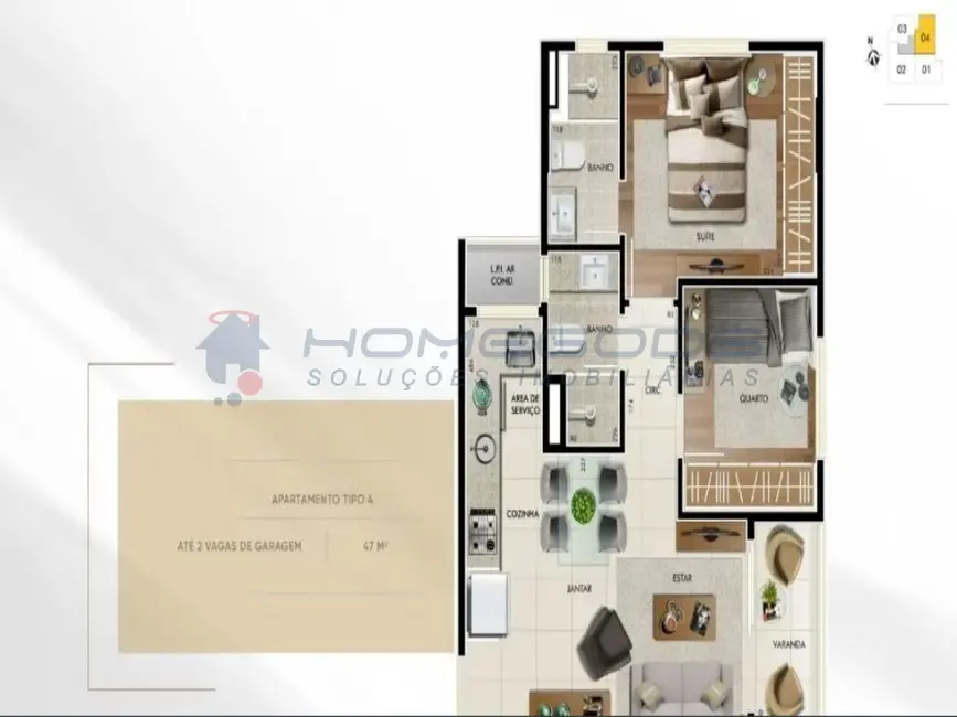 Foto 4 de Apartamento com 1 quarto à venda, 40m2 em Cambuí, Campinas - SP