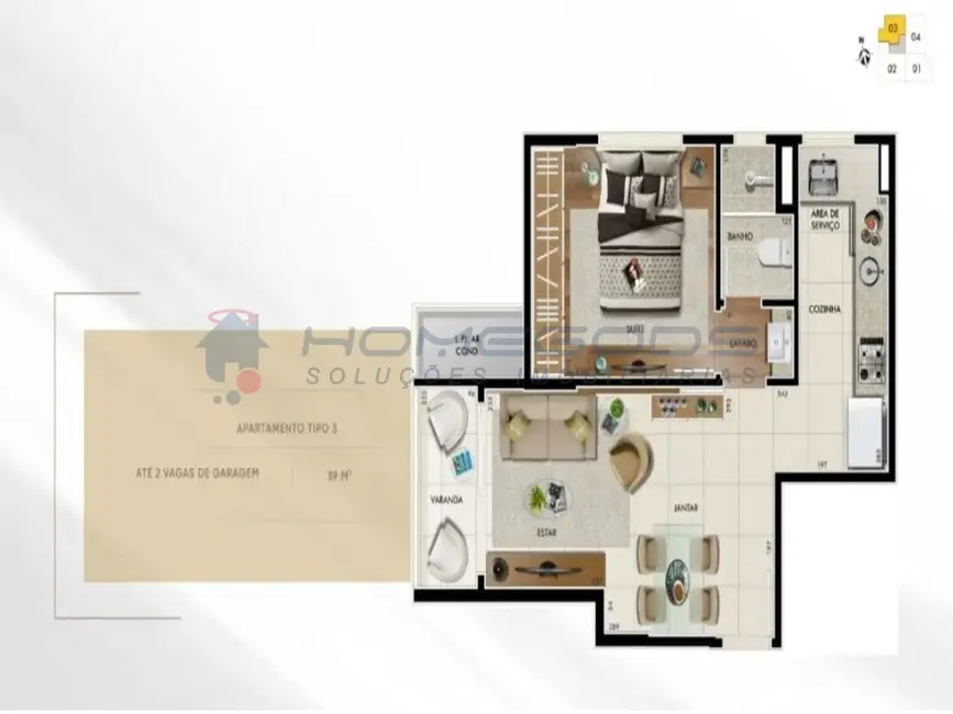 Foto 5 de Apartamento com 1 quarto à venda, 40m2 em Cambuí, Campinas - SP