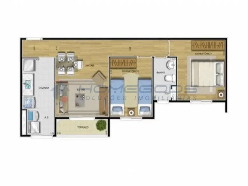 Foto 8 de Apartamento com 2 quartos à venda, 58m2 em Bonfim, Campinas - SP