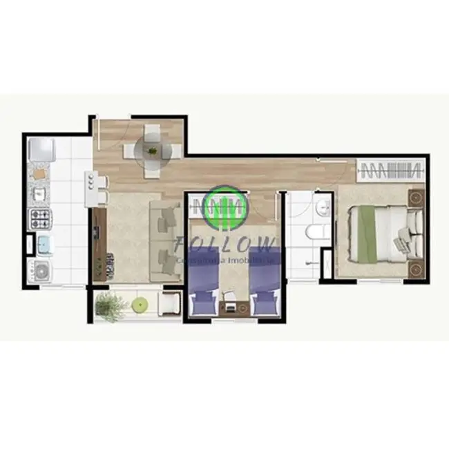 Foto 6 de Apartamento com 2 quartos à venda, 49m2 em Padroeira, Osasco - SP