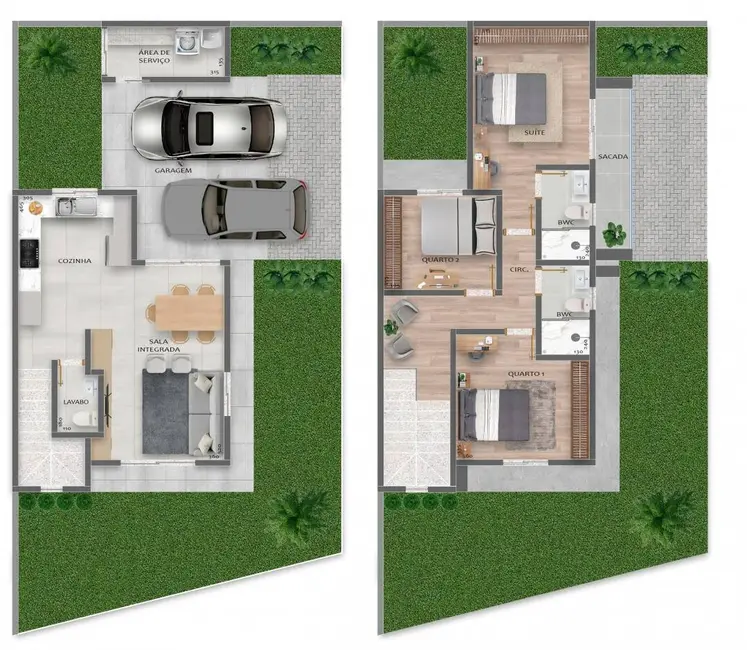 Foto 2 de Casa com 3 quartos à venda, 126m2 em Morumbi, Cascavel - PR