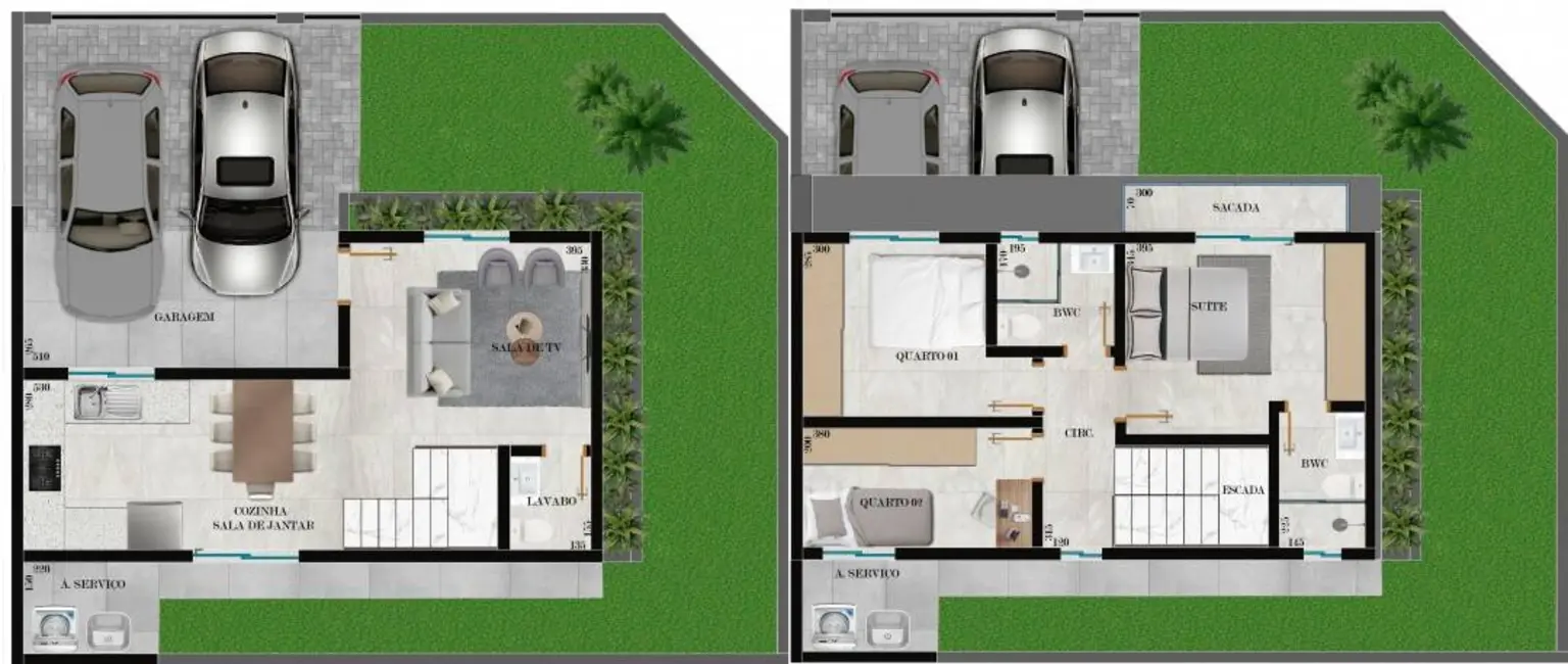 Foto 3 de Sobrado com 3 quartos à venda, 125m2 em Floresta, Cascavel - PR