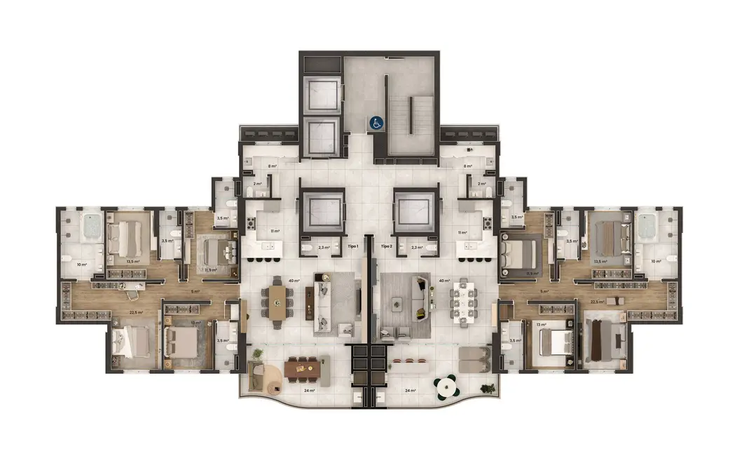 Foto 7 de Apartamento com 4 quartos à venda, 200m2 em Country, Cascavel - PR