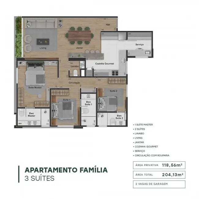 Foto 4 de Apartamento com 3 quartos à venda, 159m2 em Centro, Cascavel - PR