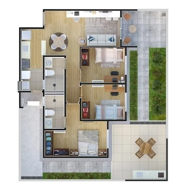 Apartamento com 2 quartos à venda em Quinta Ranieri, Bauru - SP - imagem 6 Foto 6 de Apartamento com 2 quartos à venda em Quinta Ranieri, Bauru - SP