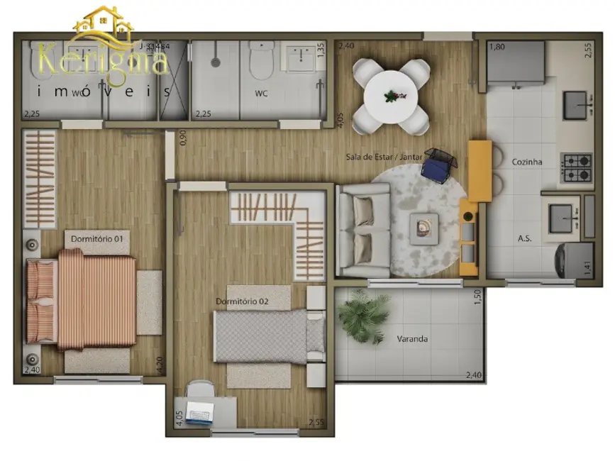 Foto 9 de Apartamento com 3 quartos à venda, 67m2 em Salto - SP