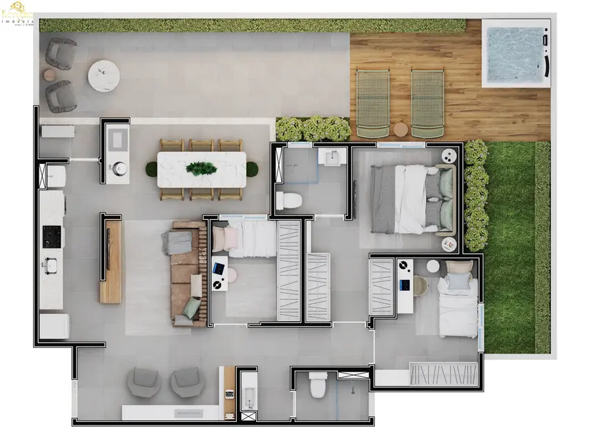 Foto 2 de Apartamento com 3 quartos à venda, 62m2 em Salto - SP