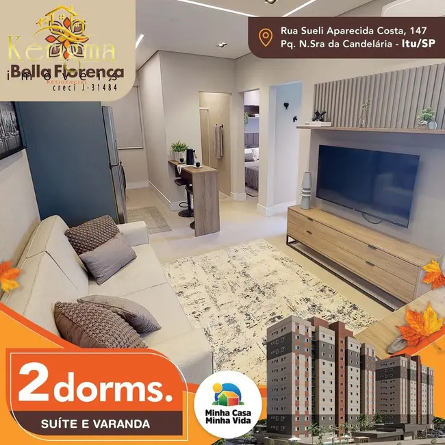 Foto 6 de Apartamento com 2 quartos à venda, 49m2 em Parque Nossa Senhora da Candelária, Itu - SP