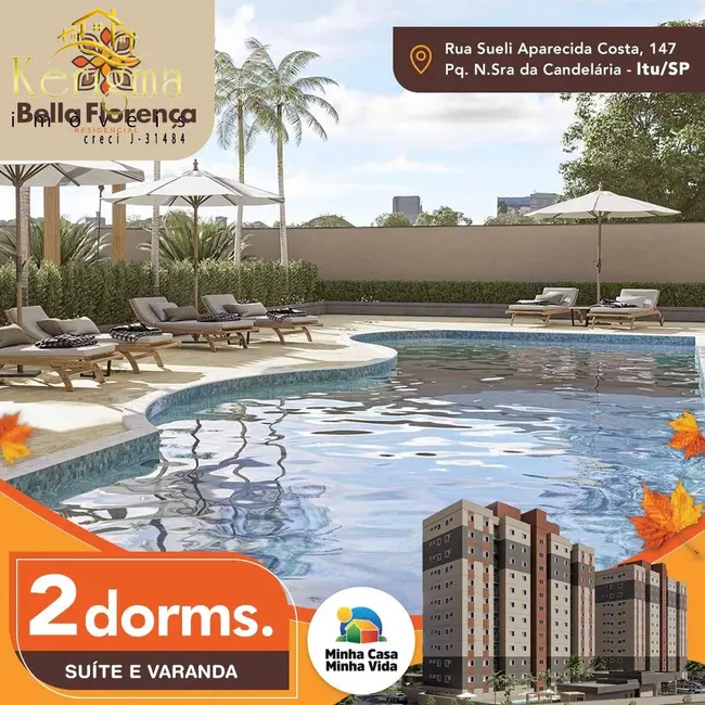 Foto 1 de Apartamento com 2 quartos à venda, 49m2 em Parque Nossa Senhora da Candelária, Itu - SP