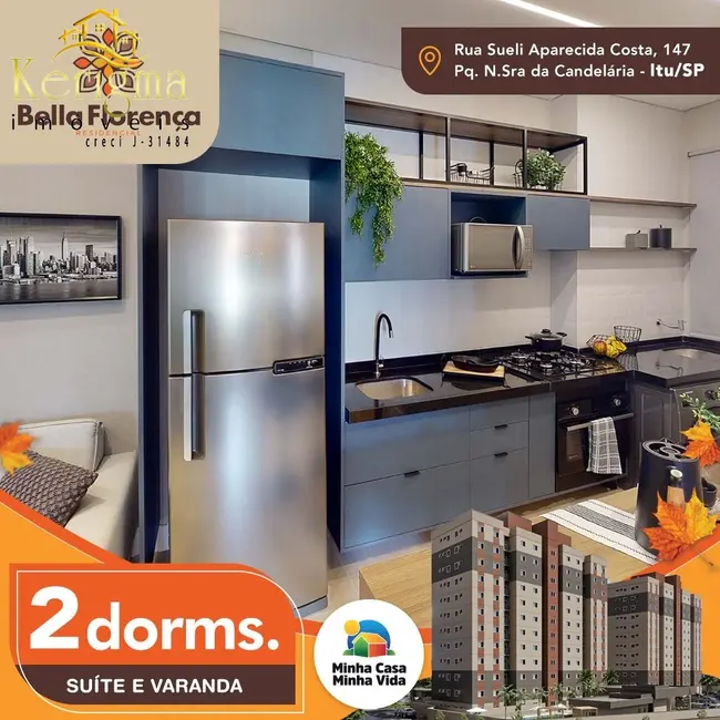 Foto 7 de Apartamento com 2 quartos à venda, 49m2 em Parque Nossa Senhora da Candelária, Itu - SP