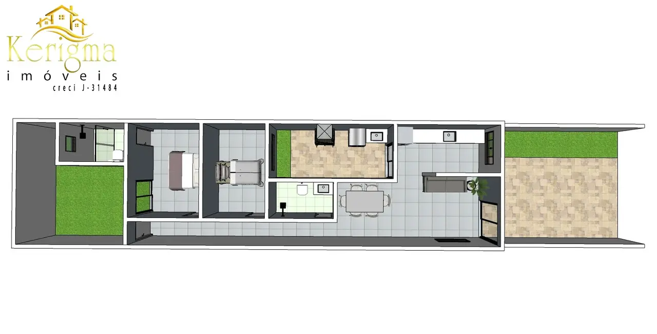 Foto 2 de Casa com 2 quartos à venda, 72m2 em Salto de São José, Salto - SP