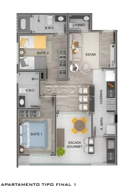 Foto 3 de Apartamento com 2 quartos à venda, 67m2 em Ubatuba - SP