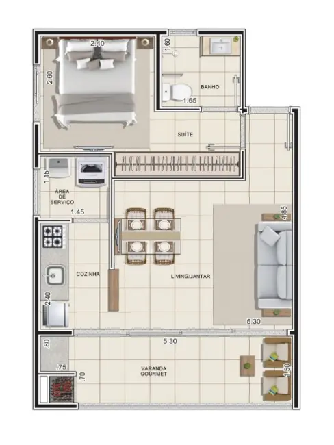 Apartamento com 1 quarto à venda, 35m2 em Ubatuba - SP - imagem 7 Foto 7 de Apartamento com 1 quarto à venda, 35m2 em Ubatuba - SP