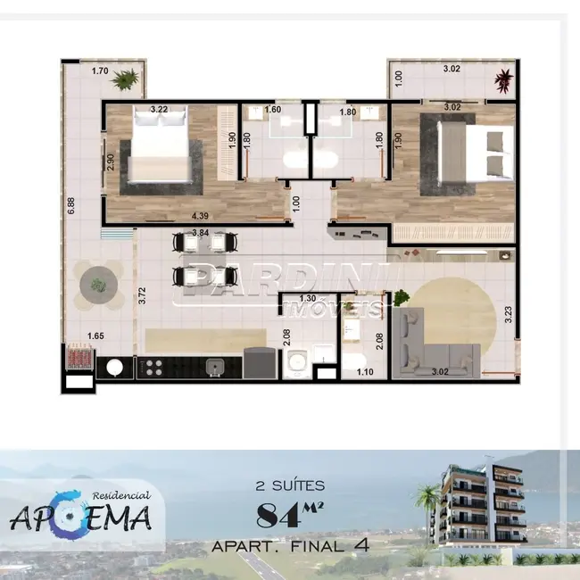 Foto 7 de Apartamento com 2 quartos à venda, 84m2 em Centro, Ubatuba - SP