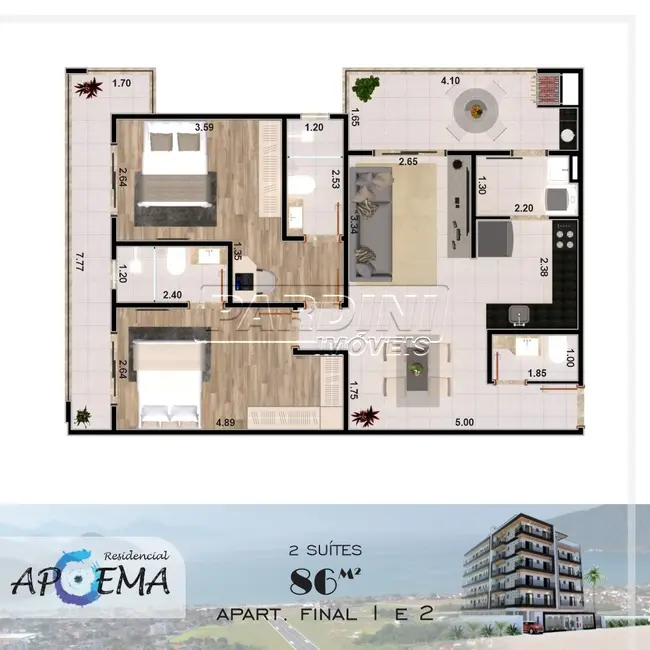 Foto 8 de Apartamento com 2 quartos à venda, 84m2 em Centro, Ubatuba - SP