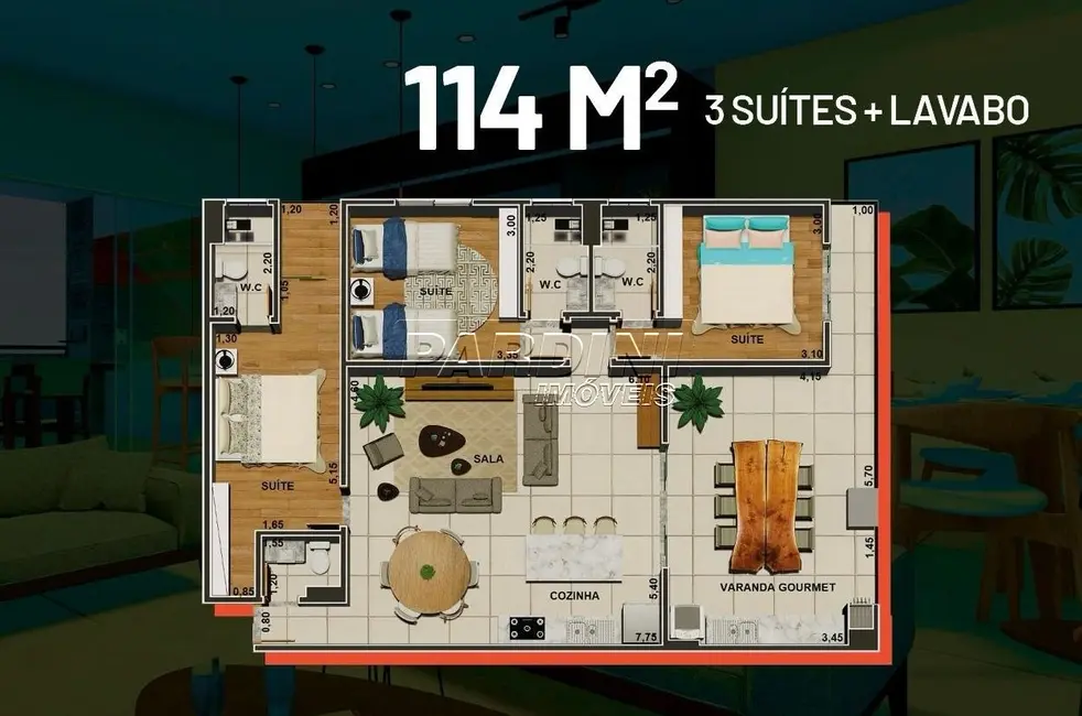 Apartamento com 4 quartos à venda, 114m2 em Ubatuba - SP - imagem 7 Foto 7 de Apartamento com 4 quartos à venda, 114m2 em Ubatuba - SP