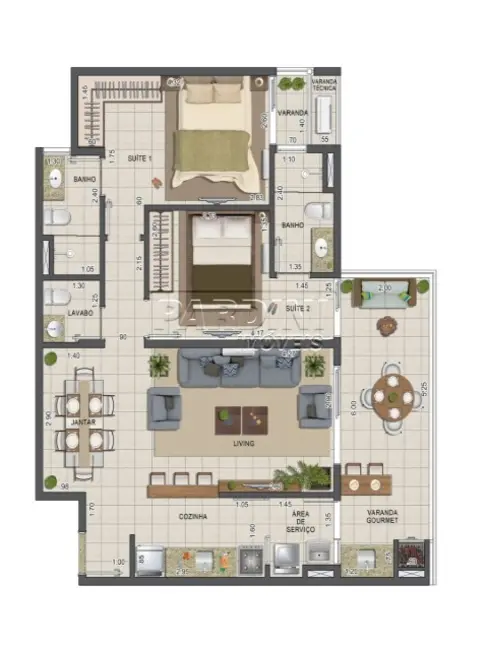 Foto 3 de Apartamento com 3 quartos à venda, 102m2 em Ubatuba - SP