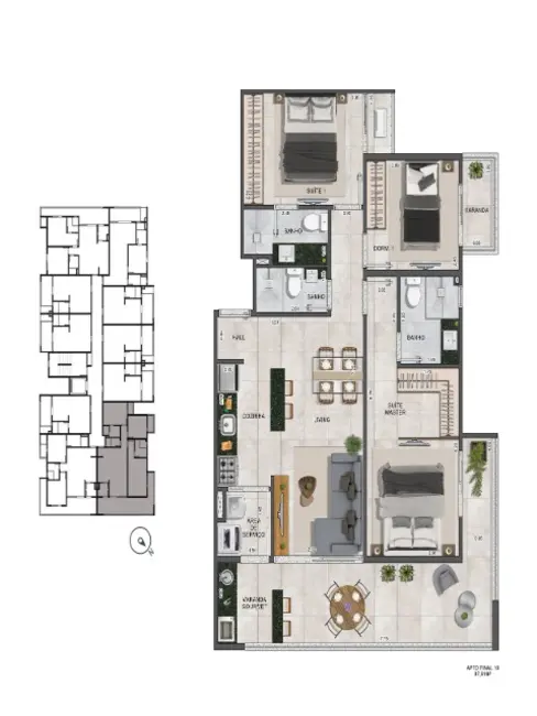 Foto 4 de Apartamento com 2 quartos à venda, 68m2 em Ubatuba - SP