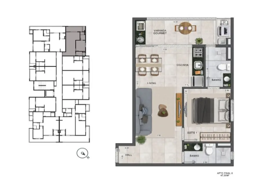 Foto 5 de Apartamento com 2 quartos à venda, 68m2 em Ubatuba - SP
