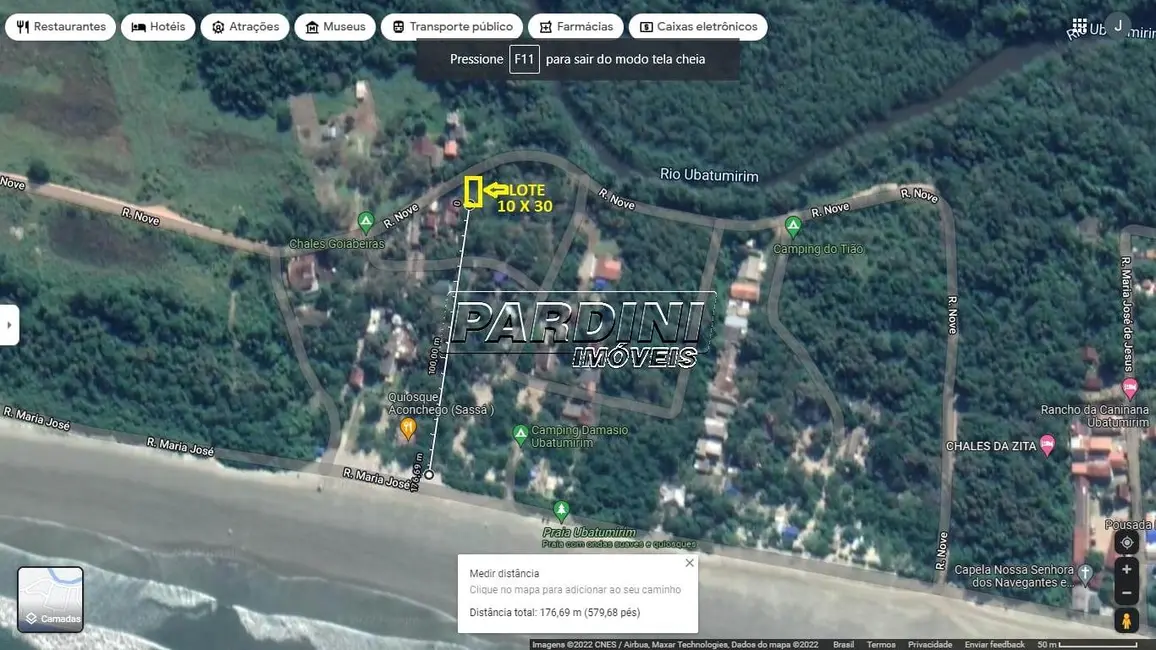 Foto 3 de Terreno / Lote à venda, 300m2 em Ubatuba - SP