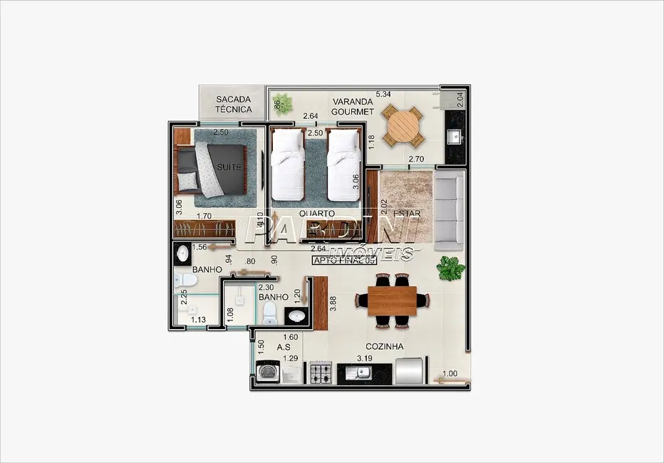 Foto 6 de Apartamento com 1 quarto à venda, 44m2 em Centro, Ubatuba - SP